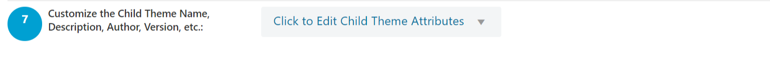 Customize the Child Theme Name