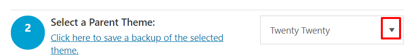 Select a Parent Theme