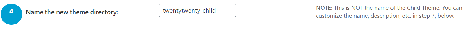 子テーマの名前